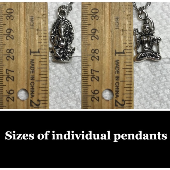 Hindu Ganesha & Shiva Handmade 2-Layer Silver Necklace - Picture 13 of 15